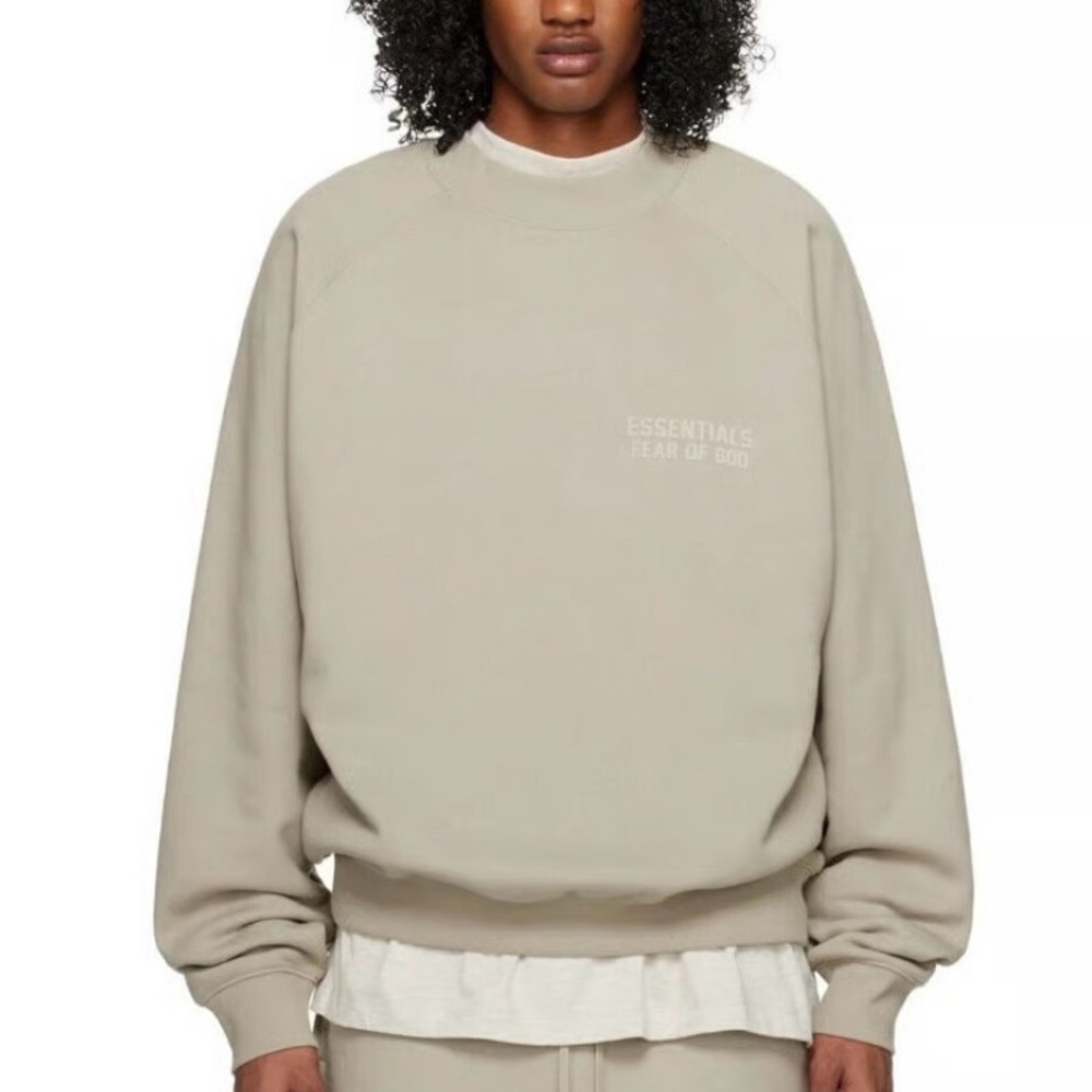 ESSENTIALS Fear of God Men's Beige Crewneck Sweater. Size XXL
